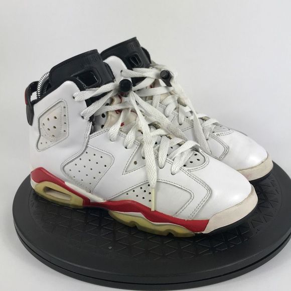 Nike Air Jordan 6 Retro White/Varsity Red 384665-102 Youth Size 4Y - Picture 3 of 12